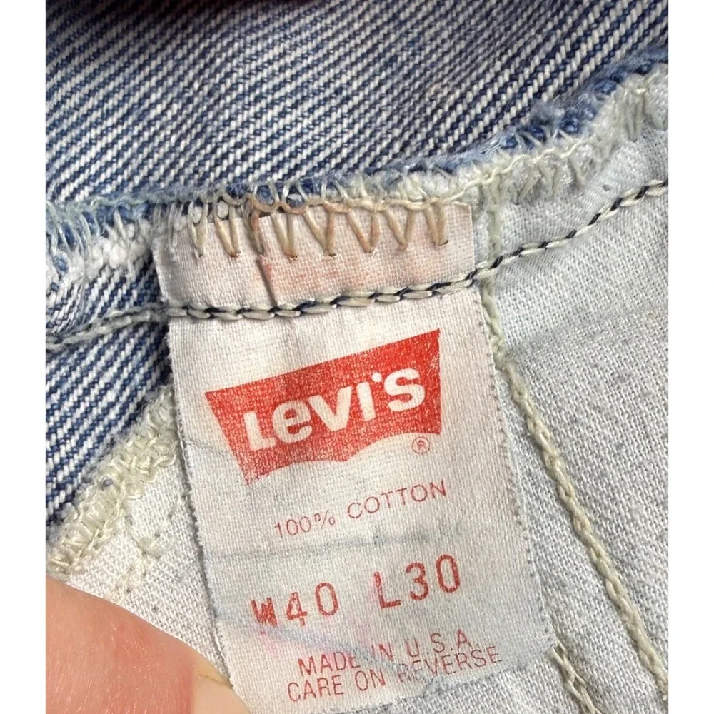 Levis 517 Orange Tab 80s Vintage Jeans Mens 37x30 Blue‎ Worn Bootcut USA Made